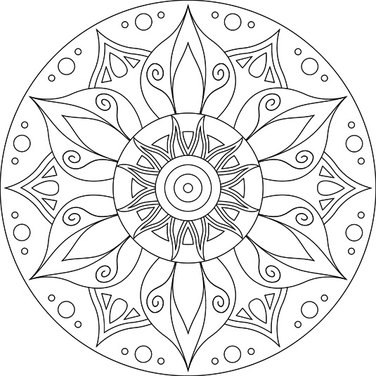 Heart chakra mandala design