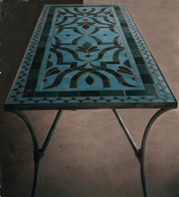 mosaic table inspired by Turkish palace