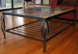 Tropicolour mosaic coffee table base