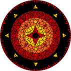 Aztek red mosaic design