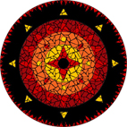 Aztek red mosaic design