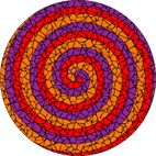 Candy spiral mosaic design