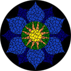 Throat Chakra mosaic design