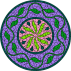 Forest purple mosaic design