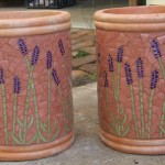 mosaic pots inspired by flowering lavenders