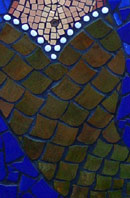 Mermaid mosaic mural tail