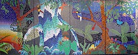 forest dawn mosaic mural wall size