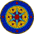 Star blue mosaic design