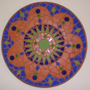 Turkey design in ceramic mosaic