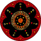 Turkey red mosaic design