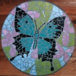 ulysses butterfly in ceramic mosaic