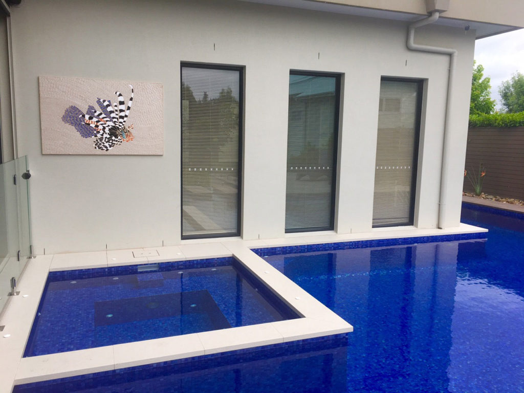 lionfish mosaic completed and installed on site