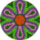 psychedelic daisy mosaic kit design for instruction booklet