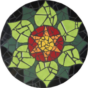 Completed mosaic chakra mindfulness kit
