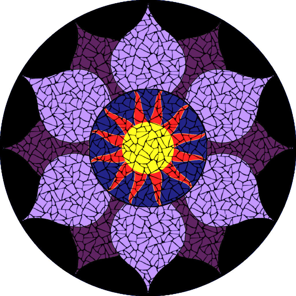 Mindset chakra mosaic kit design for instruction booklet