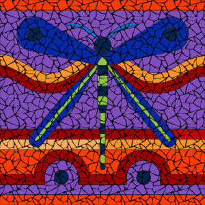 Dragonfly blue mosaic kit