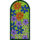 Flowers mosaic kit design for instruction booklet