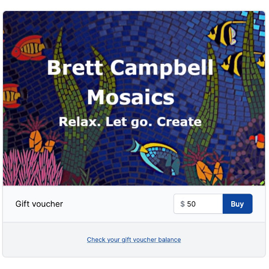 sample of mosaic gift voucher