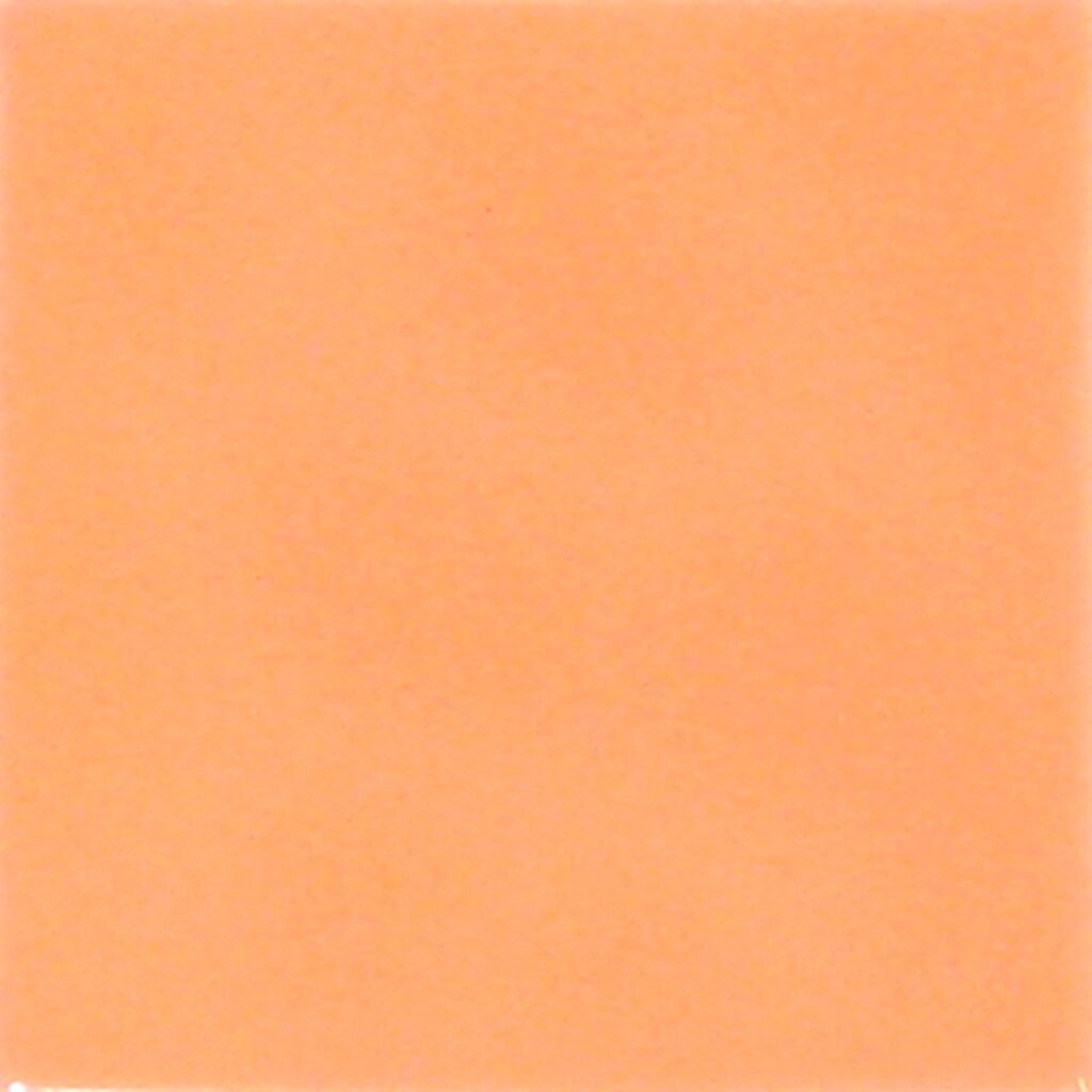 Orange ceramic tile colour sample