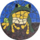 Completed mosaic treefrog mindfulness kit