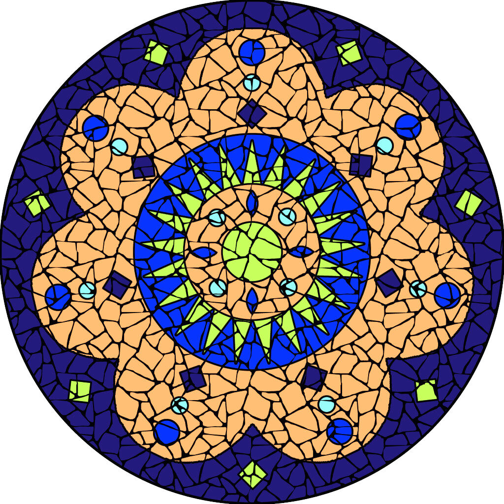 Turkey mosaic kit design for instruction booklet