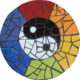 Completed mosaic yin yang mindfulness kit